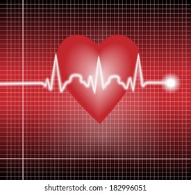 VEctor electrocardiogram  pulse tracing vector