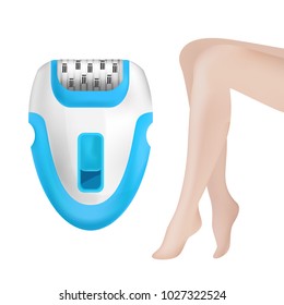 Vector electroepilator. Smooth legs. The concept of depilation and hair removal