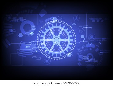 vector electronic background, mechanic engineer technology