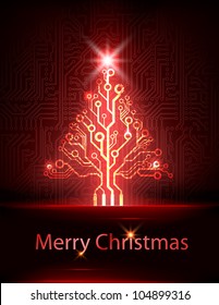 Vector Electronic Christmas Tree