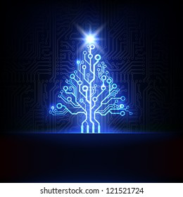 Vector Electronic Christmas Tree