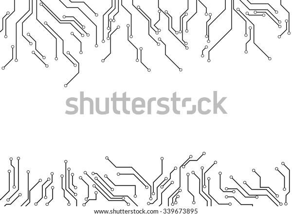 Vector Electronic Circuit Border On White: เวกเตอร์สต็อก (ปลอดค่า ...