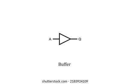 Vector Electronic Circuit Symbol Buffer Stock Vector (Royalty Free ...