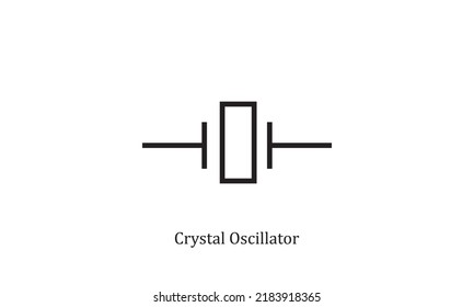 Vector Electronic Circuit Symbol Crystal Oscillator Stock Vector