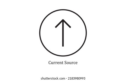 Vector Electronic Circuit Symbol Current Source Stock Vector (Royalty