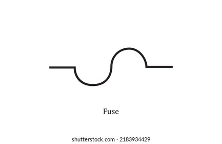 Vector Electronic Circuit Symbol Fuse