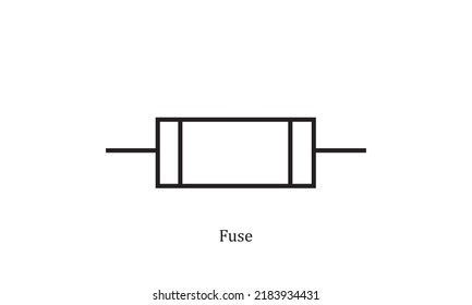 Vector Electronic Circuit Symbol Fuse