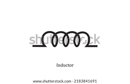 vector electronic circuit symbol inductor