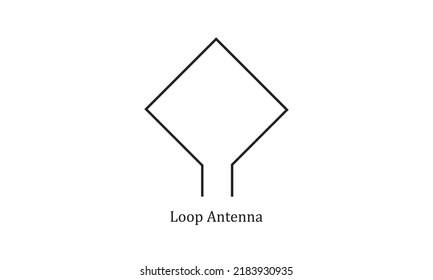 vector electronic circuit symbol loop antenna