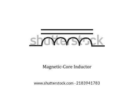 vector electronic circuit symbol magnetic core inductor