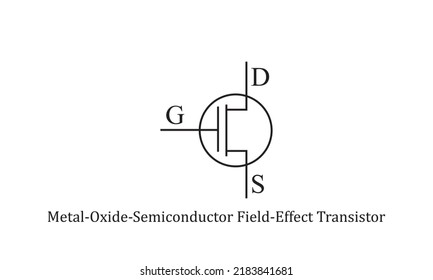 vector electronic circuit symbol metal oxide semiconductor field effect transistor 