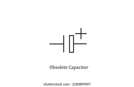 vector electronic circuit symbol obsolete capacitor