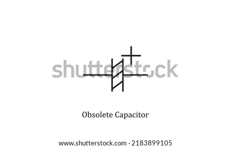 vector electronic circuit symbol obsolete capacitor