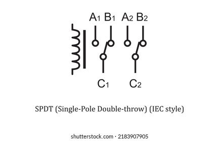 relé de símbolo de circuito electrónico vectorial