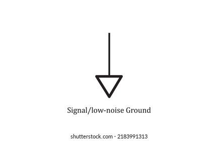 Vector Electronic Circuit Symbol Signal Ground Stock Vector (Royalty