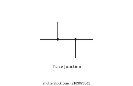 Vector Electronic Circuit Symbol Trace Junction