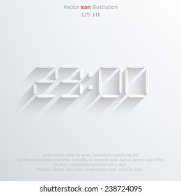 Vector electronic clock web icon. Eps 10. 
