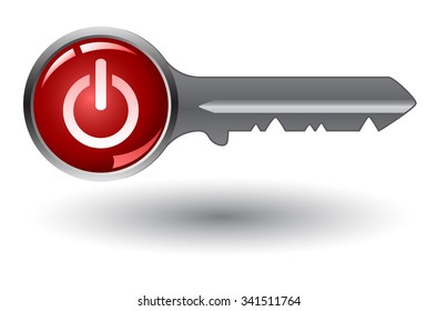 Vector electronic key with electronic switch on/off 
