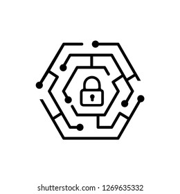 Vector Electronic Lock Icon