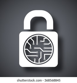 Vector Electronic Lock Icon