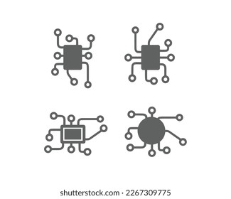 Vector electronic symbols can be used in the field of expressing modern technology and the motherboard