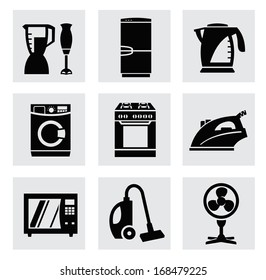 vector electronics icon set