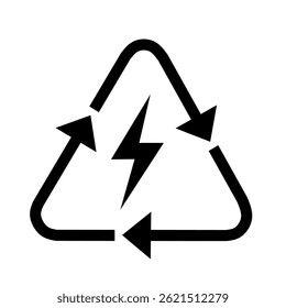 símbolo de reciclagem de eletrônica vetorial com design moderno
