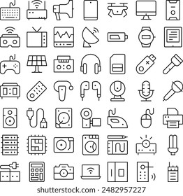Vector of Electronics Tool Equipment Device Icon Set. Perfect for user interface, new application
