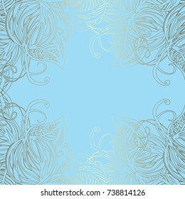 Vector elegance ornate  vignette. Line art element for design, place for text. Ornamental vintage frame for wedding invitations and greeting cards. 