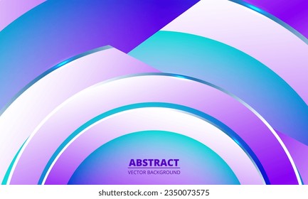 Vector elegant abstract background with blue and violet gradient circles line. Broken elegant luxury background with colored circles line and elements.
