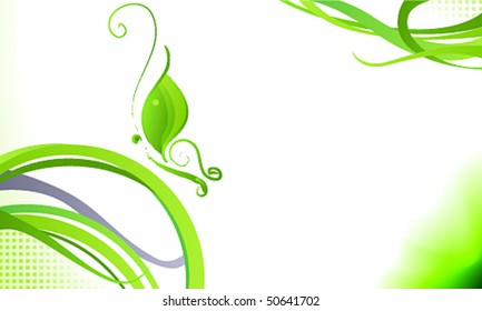 Vector elegant abstract floral business background
