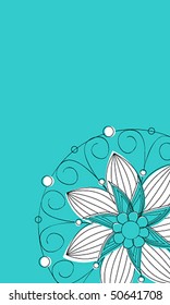 Vector elegant abstract floral business background