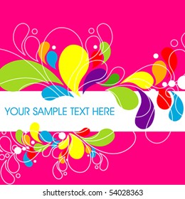 Vector elegant abstract floral business background