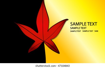 Vector elegant abstract leaves background