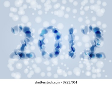 Vector elegant, abstract New Year's illustration