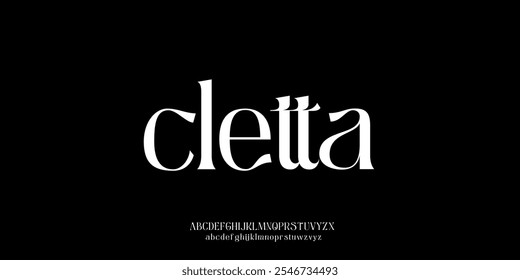 Vector elegant alphabet letters font classic modern serif lettering minimal fashion	