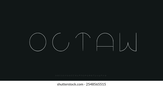 Coleção de Fontes do Alfabeto Clássico e Moderno Lettering Elegante Minimalista 
