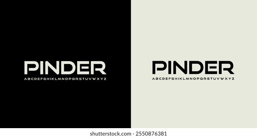 Colección de fuentes de alfabeto Letras clásicas y modernas Elegante minimalista 
