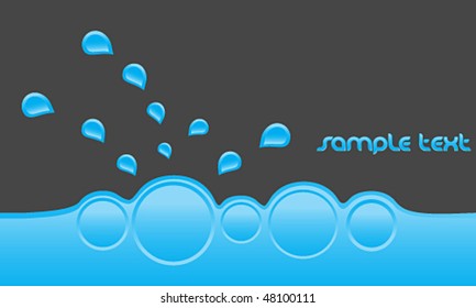 Vector elegant aqua business background