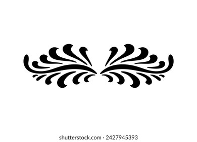 Vector elegant arabesque nouveau style divider white background