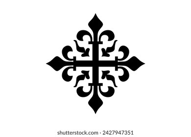 Vector elegant arabesque nouveau style divider white background
