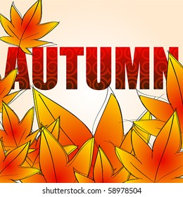 Vector elegant autumn illustration