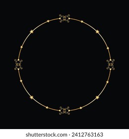 Vector elegant background with a decorative gold frame.