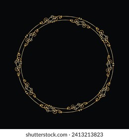 Image vectorielle arrière-plan élégant avec cadre doré décoratif.