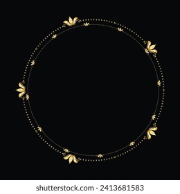 Vector elegant background with a decorative gold frame.