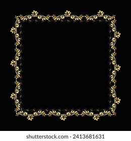 Vector elegant background with a decorative gold border.