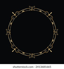 Vector elegant background with a decorative gold frame.