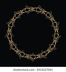 Vector elegant background with a decorative gold frame.