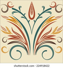 Vector Elegant background with lace ornament . Floral ornament eps 10