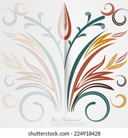Vector Elegant background with lace ornament . Floral ornament eps 10